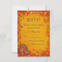 Autumn Bliss Wedding RSVP Kaartje