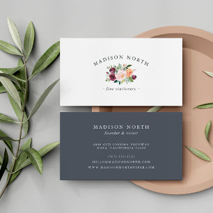 Autumn Bloom   Waterverf Floral Logo Visitekaartje