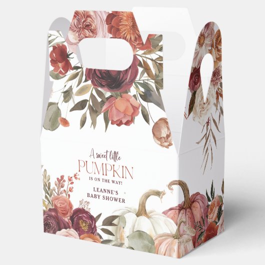 Autumn Blooms 'a little pumpkin' Baby Shower Bedankdoosjes (Geopend)