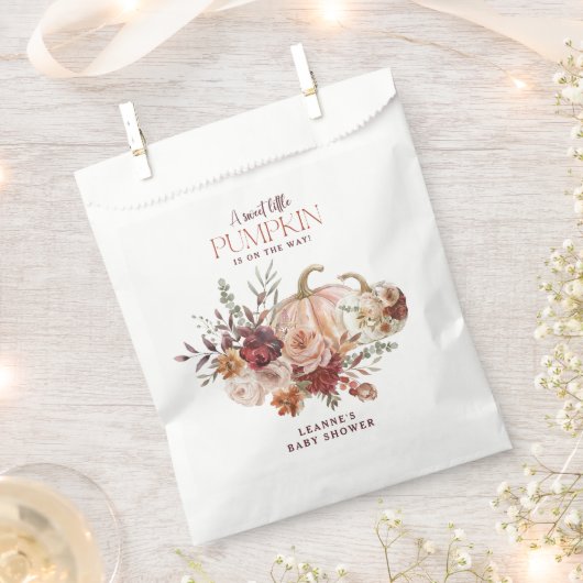 Autumn Blooms 'a little pumpkin' Baby Shower Bedankzakje (Geknipt)