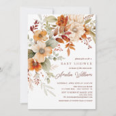 Autumn Blossom Baby shower Uitnodiging (Voorkant)
