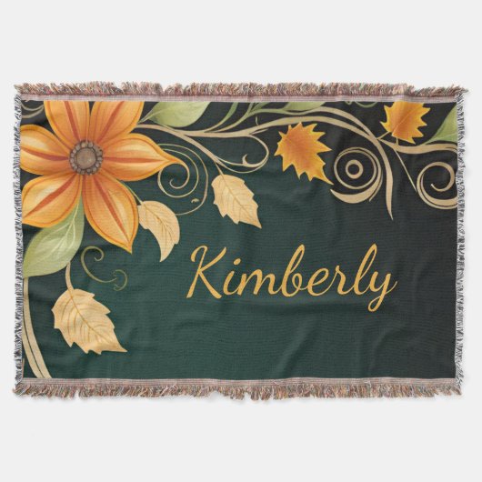 Autumn Blossom Elegance Deken (Voorkant)