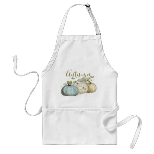 Autumn Blue Pumpkin Schort (Voorkant)
