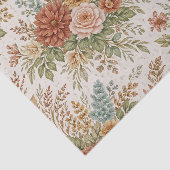 Autumn Blush Garden Floral Pattern Tissuepapier (Detail)