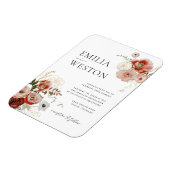 Autumn Bohemian Fall Wedding Invitation Magnet Magneet (Linkerzijde)