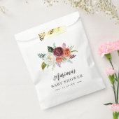 Autumn Boho bloeit gepersonaliseerd Baby shower Bedankzakje (Gezegeld)
