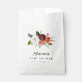 Autumn Boho bloeit gepersonaliseerd Baby shower Bedankzakje (Voorkant)