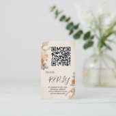 Autumn Boho Blooms | Carte de boîtier Mariage mode (Debout devant)