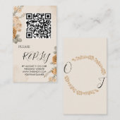 Autumn Boho Blooms | Carte de boîtier Mariage mode (Devant / Derrière)