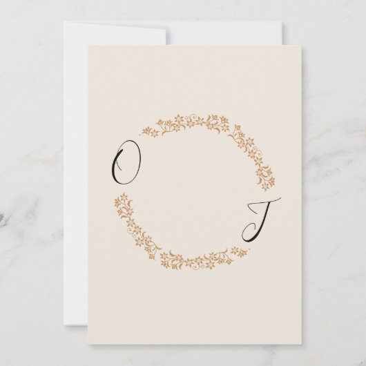 Autumn Boho Blooms | Faire-part de mariage moderne (Dos)