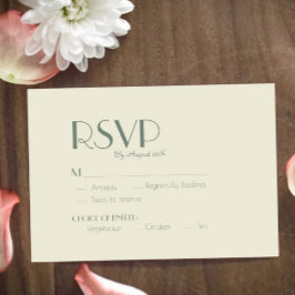 Autumn Boho Deco | Keuze uit crèmeweddenschappen RSVP Kaartje