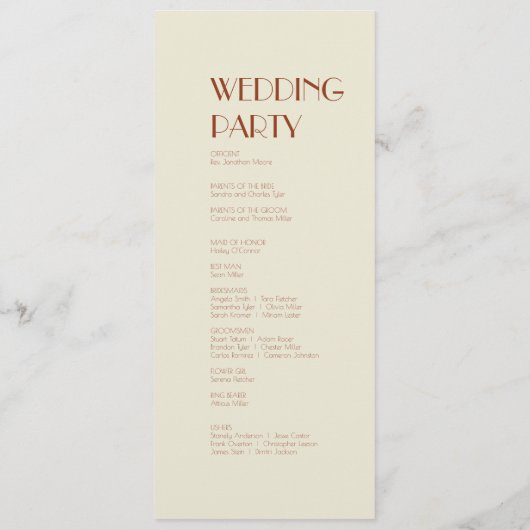 Autumn Boho Deco | Programma Sage Green Wedding (Achterkant)