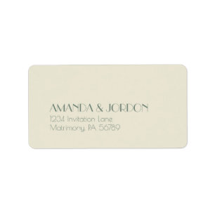 Autumn Boho Deco RSVP-adreslabel voor crème Etiket