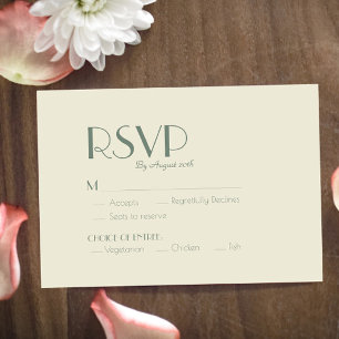 Autumn Boho Deco   RSVP-Kaart met crèmeweddenschap RSVP Kaartje