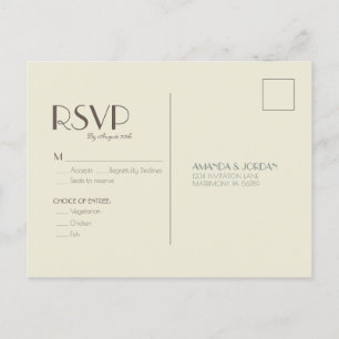 Autumn Boho Deco   RSVP van het Cream Wedding Uitnodiging Briefkaart