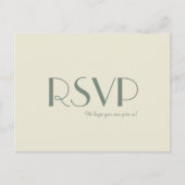Autumn Boho Deco | RSVP van het Cream Wedding Uitnodiging Briefkaart (Voorkant)