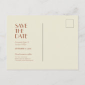 Autumn Boho Deco | Rust sparen de Datum Aankondigingskaart (Achterkant)