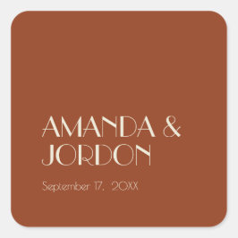 Autumn Boho Deco | Rust Wedding Seal Sticker