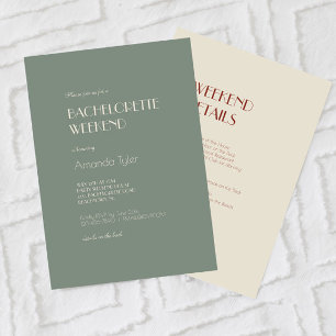 Autumn Boho Deco   Sage Green Bachelorette Weekend Kaart