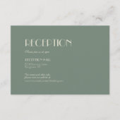 Autumn Boho Deco | Sage Green Reception — Gegevens Informatiekaartje (Voorkant)