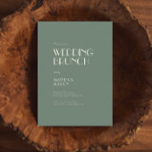 Autumn Boho Deco | Sage Green Wedding Brunch Kaart