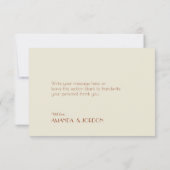 Autumn Boho Deco | Terracotta Wedding Flat Bedankkaart (Achterkant)