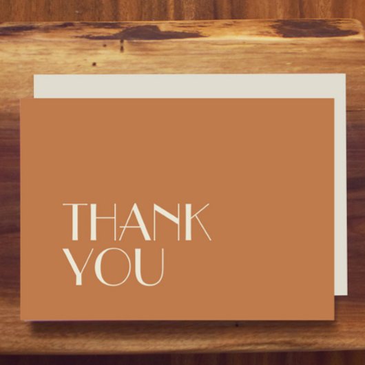 Autumn Boho Deco | Terracotta Wedding Flat Bedankkaart