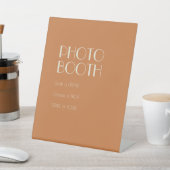 Autumn Boho Deco | Terracotta Wedding Photo Booth Reclamebord Met Voetstuk (Insitu)