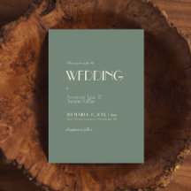 Autumn Boho Deco | Uitnodiging voor groene weddens