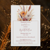 Autumn Boho Floral Vrijgezellenfeest | Wit Kaart