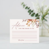 Autumn Boho Flower Vrijgezellenfeest Advies Kaart (Staand voorkant)