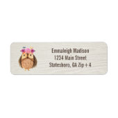 Autumn Boho Owl Forest Animal Return Adres Etiket (Voorkant)