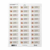 Autumn Boho Owl Forest Animal Return Adres Etiket (Full Sheet)
