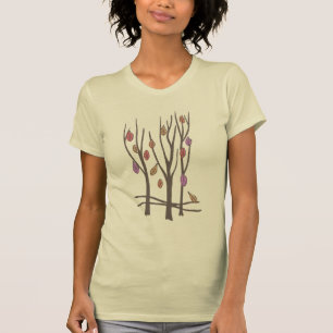 Autumn bomen en bladeren herfst paars tshirt