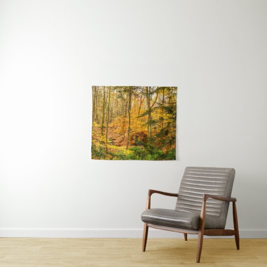 Autumn Bossen Forest Trees Natuur Small Small Smal Wandkleed (In Situ (horizontaal))