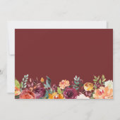 Autumn Botanical Floral Gold Script Photo Save The Date (Achterkant)