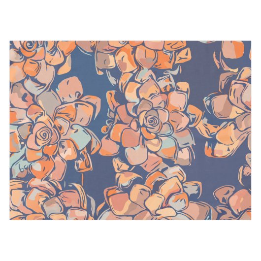 Autumn Botanicals in de "Earthy Neutrals" en "Navy Tafelkleed (Voorkant (Horizontaal))