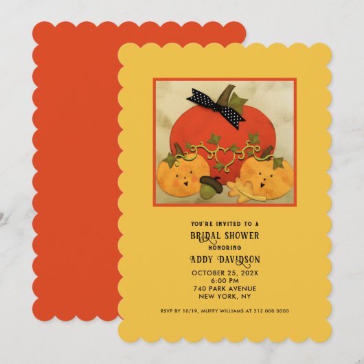 Autumn Bridal Shower Kaart (Voorkant / Achterkant)