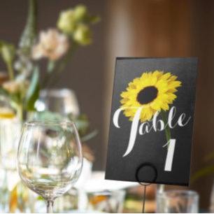 Autumn Bride Chalkboard Sunflower Party Kaart