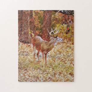 Autumn Buck Deer Art Puzzle Legpuzzel
