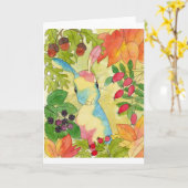 Autumn Bunny van Peppermint Art Kaart (Gele Bloem)