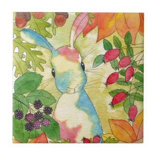 Autumn Bunny van Peppermint Art Tegeltje