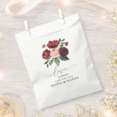 Autumn Burgundy Flower Wedding Bedankzakje (Geknipt)