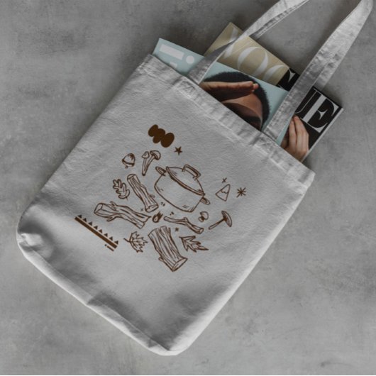 Autumn Camping Elements Tote Bag