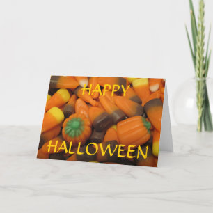Autumn Candy Corn "HAPPY HALLOWEEN" Kaart