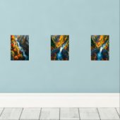 Autumn Canyon Waterfall – Vibrant Fall Forest Land (Parquet)