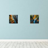 Autumn Canyon Waterfall – Vibrant Fall Forest Land (Parquet)
