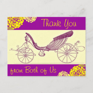 Autumn Carriage en Mums Dank je Briefkaarten