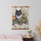Autumn Cat Dandelion Hangend Wandkleed (Slaapkamer)