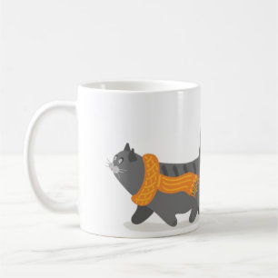 Autumn Cat & Pumpkins Koffiemok